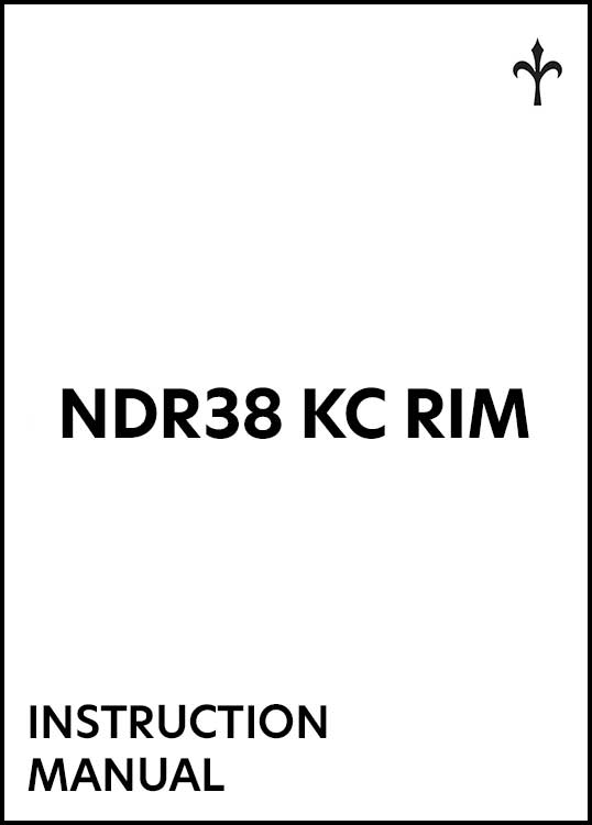 Instruction Manual NDR38 KC RIM